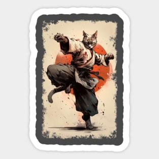 Fighting cat Sticker